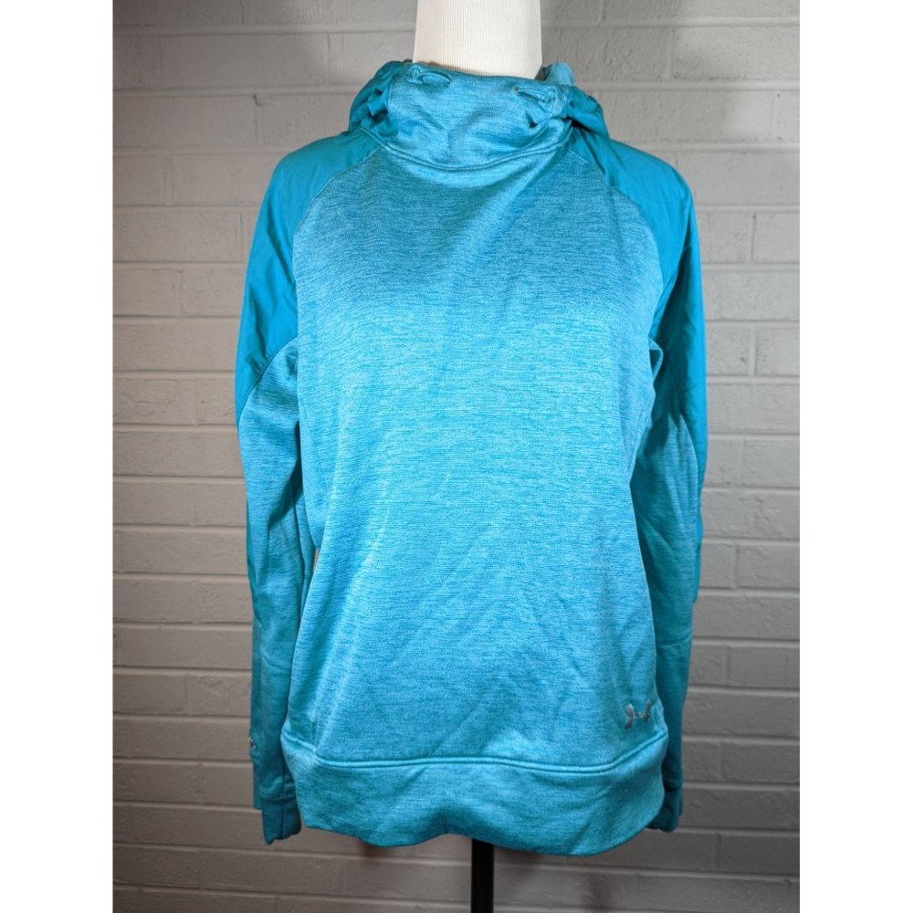 Under Armour Women Blue Storm Fleece‎ Icon Twist Hoodie Sz L (see description)